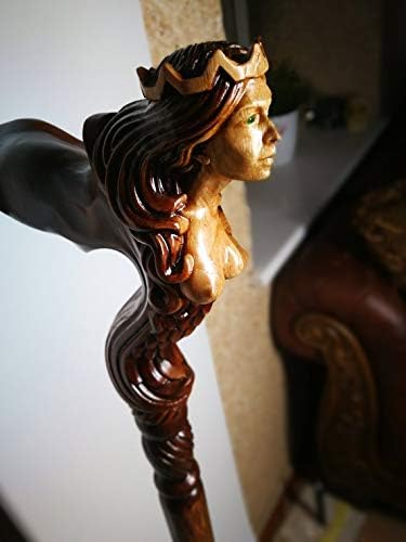 Luxury Handmade Wooden Walking Cane – Premium Carved Solid Wood, Ergonomic Comfort Grip, Designer Canes for Men & Women, Elegant Fashionable Walking Stick 36