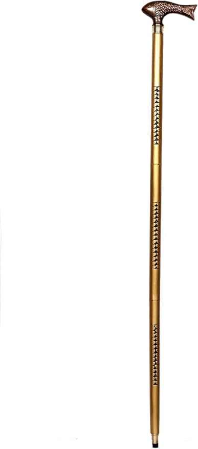 All Black Snake Handle Spiral Wooden Walking Cane