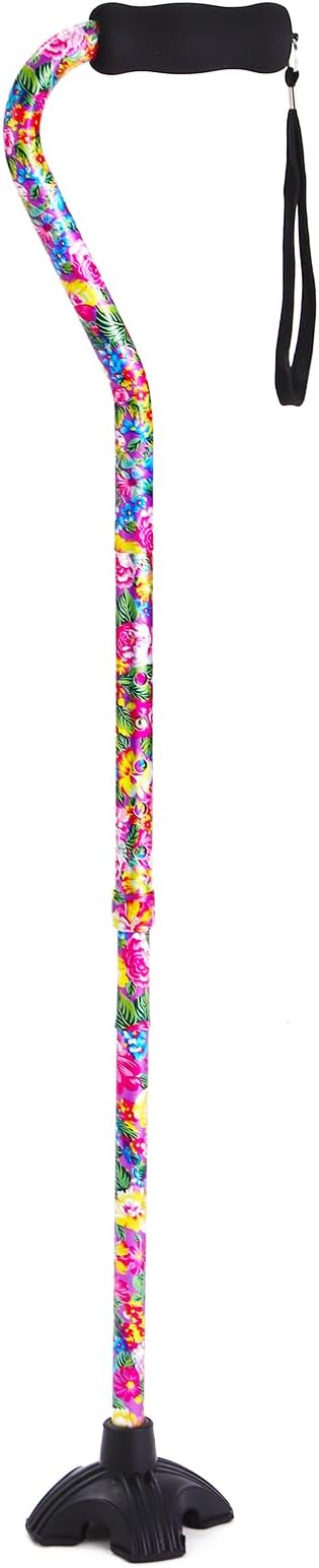 Elegant Walking Cane for Women, Foldable & Adjustable Cane for Seniors with Self-Standing Tip | Lightweight Mobility Aid for Stability & Balance Support