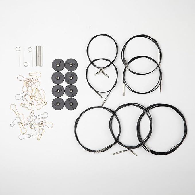 Knit Picks Options Wood Interchangeable Knitting Needle Set with Case and Stitch Markers (Blue and Gold)