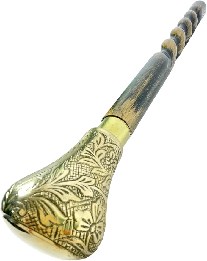 All Black Snake Handle Spiral Wooden Walking Cane
