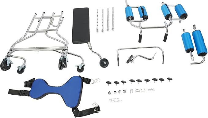 Rollator Walkers with Seat, 8 Wheel Rollator Walker with Height Adjustable and Practical Infusion Holder 350Lb Weight Capacity Rehabilitation Walking for Homes Apartments Nursing Homes Hospitals