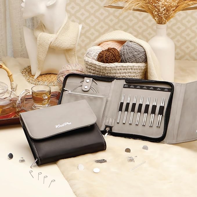 KnitPro Stelo Midi Special Interchangeable Needle Set 4" (10cm) | 7 US Sizes (2.5 to 8)