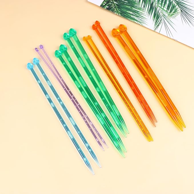 LIGHTAOTAO Acrylic Knitting Needle Lightweight Smooth Surface Knitting Rods Sweaters Scarves Carpets Beginner Friendly Yarn Tool