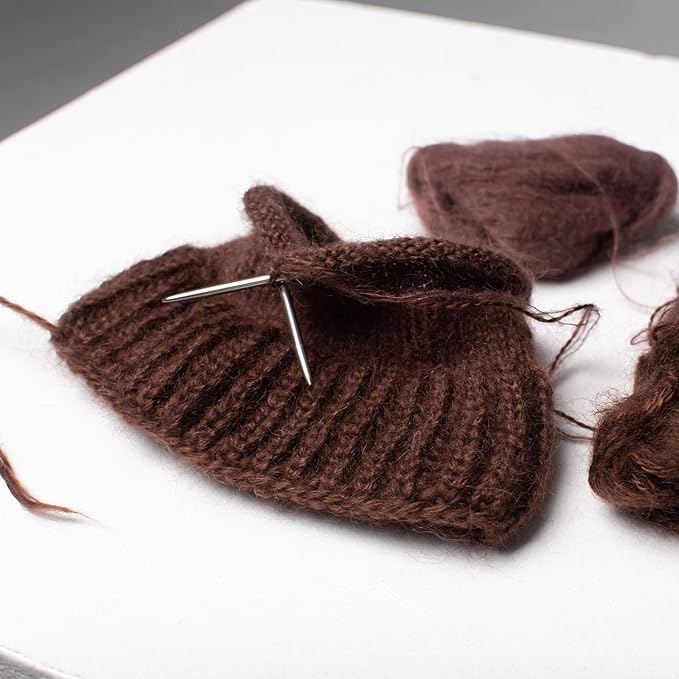 uxcell Size US 10 (6mm) Knitting Needles Circular Needle 31 Inch(80cm) Round Metal Stainless Steel Needle for Handmade Projects DIY Knitting Yellow