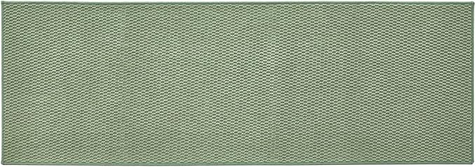 Bathroom Runner Rugs, Long Bath Mat Runner Washable Thin Quick Dry Low Pile Bathroom Runner Rugs Non Slip, Sage Green 24"x70"