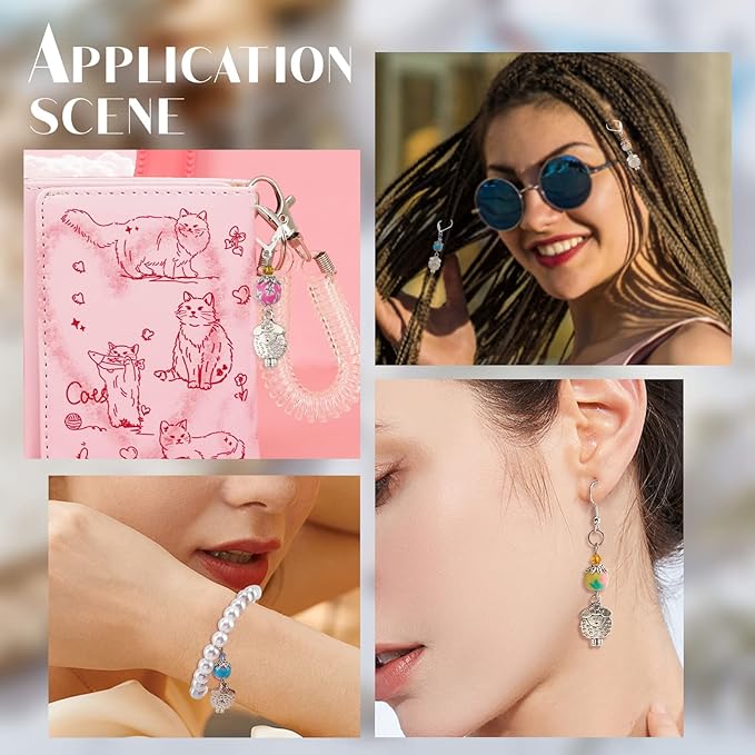 NBEADS 12 Pcs Sheep Stitch Markers, Alloy Crochet Stitch Marker Charms with Polymer Clay Beaded Locking Stitch Marker Knitting DIY Handmade Gift for Knitting Sewing Accessories Jewelry Making