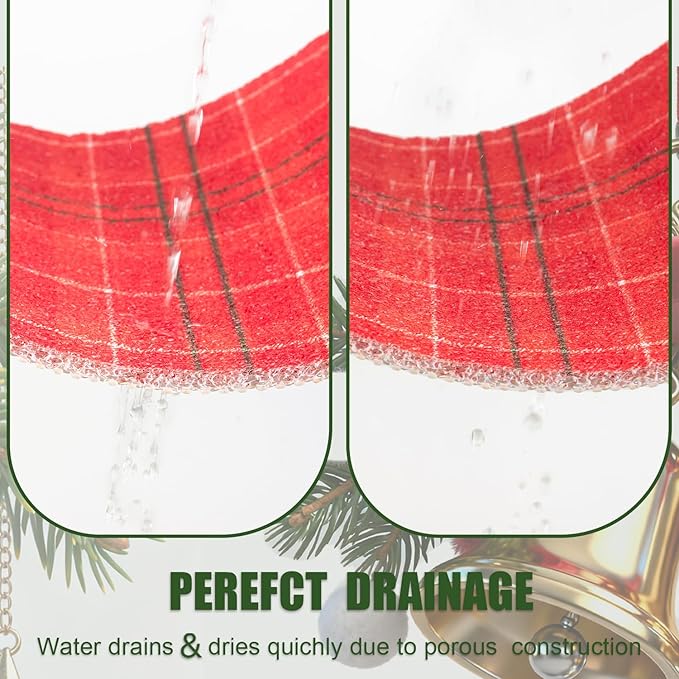 Christmas Non-Slip Bathtub Mat, Anti Slip Shower Mat, Fast Drying Bathtub Mats, Foot Scrubber Mat, Anti Slip Mat for Tub, Floor, Bathroom, Kitchen, Home, Hotel (Holiday Plaid, 40"x16")