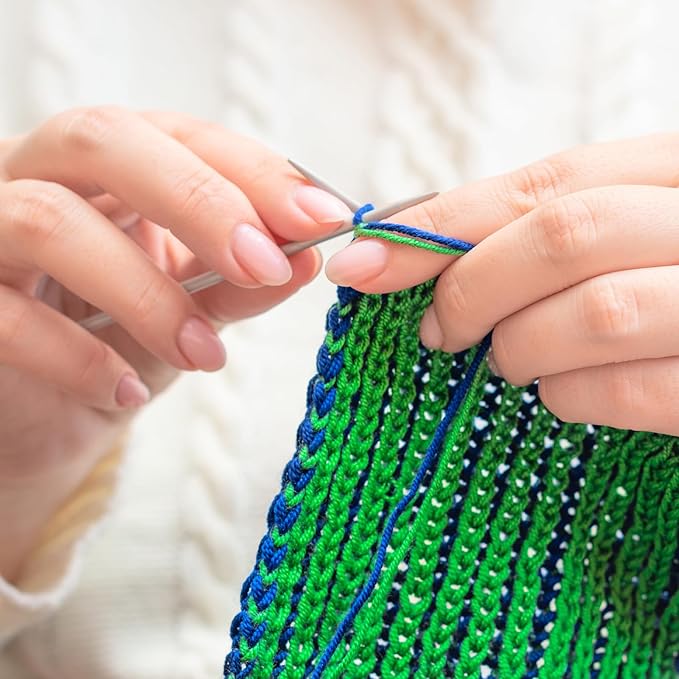 uxcell 5Pcs Knitting Needle Size US 7(4.5mm) Diameter 6 Inches (15cm) Length Stainless Steel Double Pointed Sweater Stitching Needles with Stitch Holder for Handmade Projects DIY