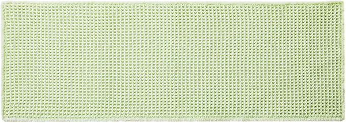 Waffle Runner Rug Bathroom, Boho Bathroom Rugs Non Slip Washable Long Super Absorbent Quick Dry Cute Bath Mat Farmhouse Bath Decor, 72"x24" Pale Green