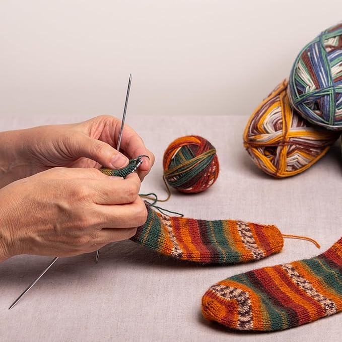 uxcell 3Pcs Size US 1.5 (2.5mm) Double-Pointed Flexible Knitting Needles 9 Inch(23cm) Stainless Steel Needle for Handmade Projects DIY Knitting