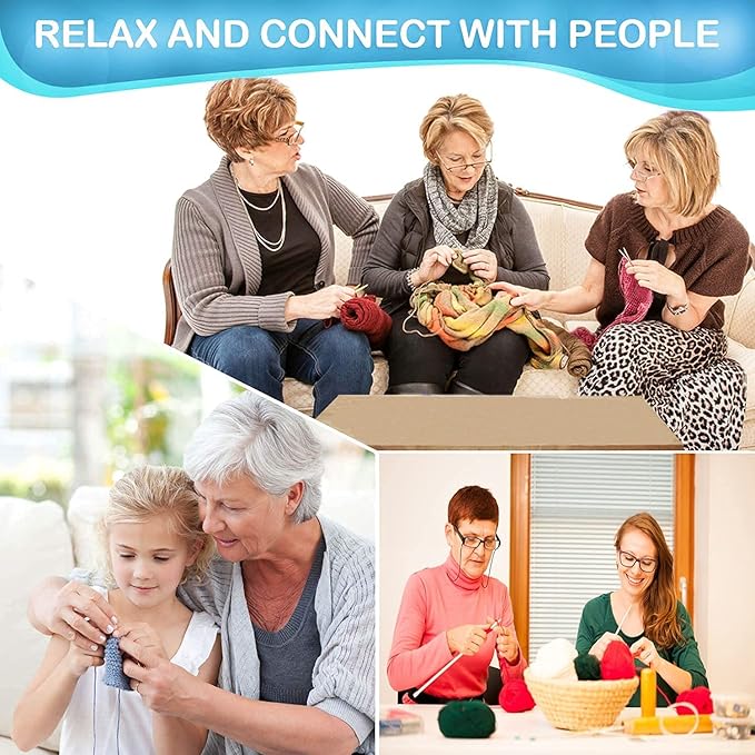 100pcs Crochet Hooks Set in Case Ergonomic Soft Grip Handles Weave Yarn Knitting Needles Kit and Crochet Needle Accessories Crochet Kit Complete Crochet Set for Beginners and Experiecced Crochet Lover