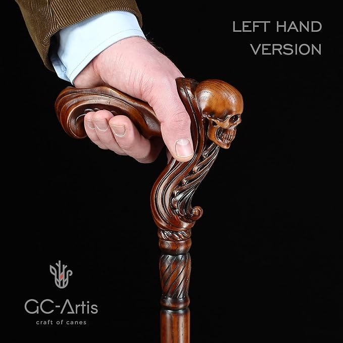 Luxury Handmade Wooden Walking Cane – Premium Carved Solid Wood, Ergonomic Comfort Grip, Designer Canes for Men & Women, Elegant Fashionable Walking Stick 36