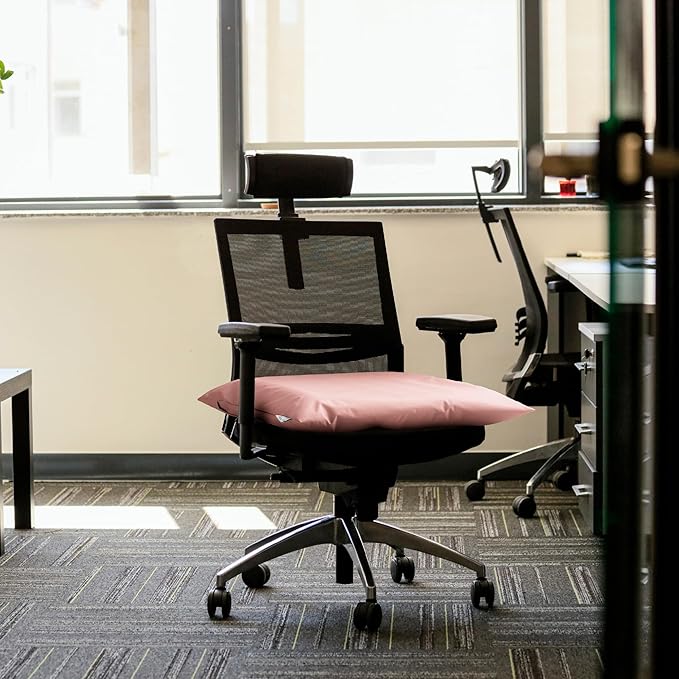 ENORA Air Cushion (Relieving Peach) – Pressure Relief Seat Cushion for Sciatica, Tailbone & Back Pain | Orthopedic Inflatable Chair Support for Office, Travel, Wheelchair & Post-Surgery Use