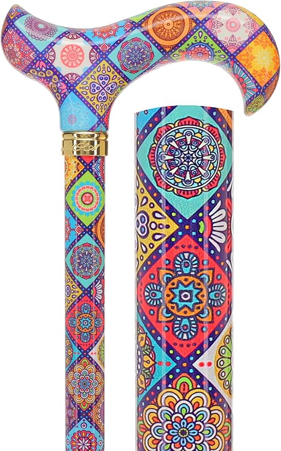 Royal RC Canes Walking Sticks for Men and Women - Stylish Designer Fashionable Adjustable Derby Canes - Lightweight Aluminum Cool Walking Sticks with HD Patterns