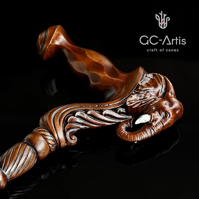 Luxury Handmade Wooden Walking Cane – Premium Carved Solid Wood, Ergonomic Comfort Grip, Designer Canes for Men & Women, Elegant Fashionable Walking Stick 36