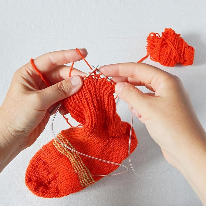 uxcell Aluminum Circular Knitting Needle 16 Inch (40cm) Length Size US 7 (4.5mm) Round Knitting Needle for Handmade Projects DIY Knitting