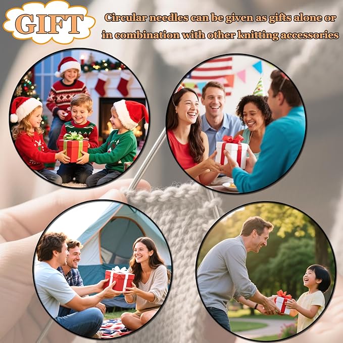 Hobekoee Circular Knitting Needle 40 inch (100cm),Size US 15 (10.0mm) Stainless Steel Round Knitting Needles for Smoothly Knit Blanket,Sweater,Coaster,Socks