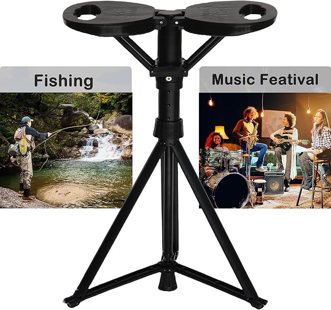 Cane with Seat Portable Walking Stick Folding Chair Lightweight Aluminum Mobility Aid Crutch Chair Height Adjustable with Carry Bag for Seniors Elderly Handicap Waiting/Queuing/Fishing