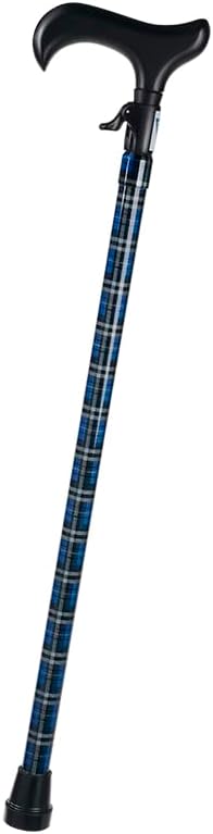 VMS QuickFit Trigger Adjustable Walking Cane - 300 lbs Capacity, Effortless Height Adjustment, Durable Aluminum Tube, TAA Compliant