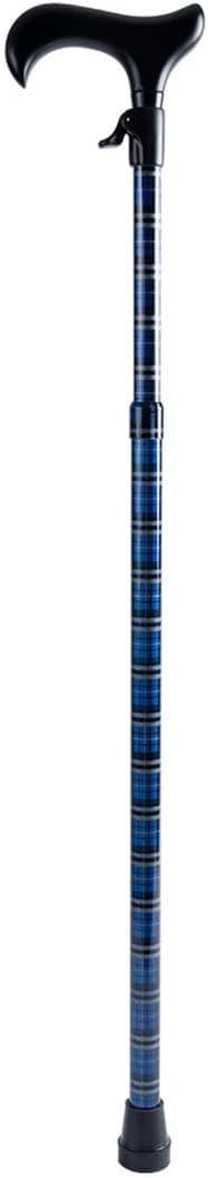 VMS QuickFit Trigger Adjustable Walking Cane - 300 lbs Capacity, Effortless Height Adjustment, Durable Aluminum Tube, TAA Compliant