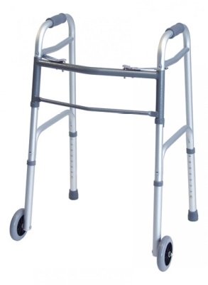 Lumex ColorSelect Walkers for Seniors, Rolling & Folding Adult Walker with Wheels, Silver