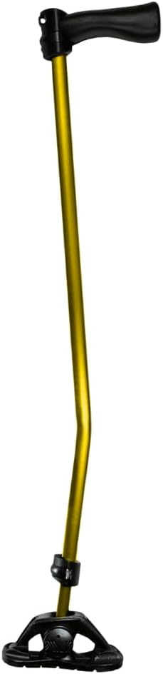 Dynamo Swing Cane – Walking Cane, Lightweight, Heavy Duty, Articulating Tip, All-Terrain, Adjustable, Super Soft Ergonomic Grip, for Seniors & Adults, Multi-Color (Dawn Yellow)