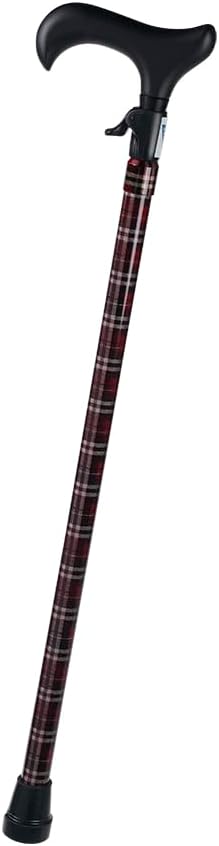 VMS QuickFit Trigger Adjustable Walking Cane - 300 lbs Capacity, Effortless Height Adjustment, Durable Aluminum Tube, TAA Compliant