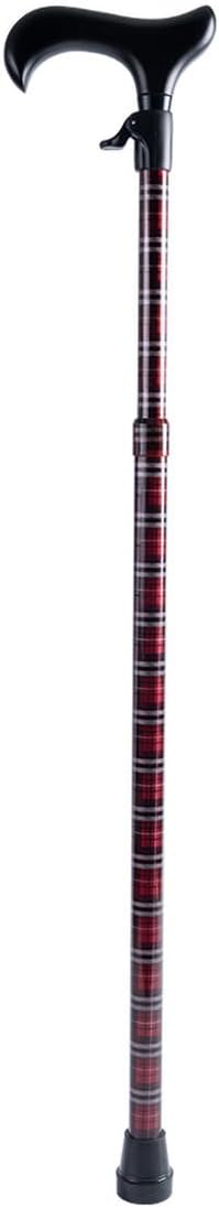 VMS QuickFit Trigger Adjustable Walking Cane - 300 lbs Capacity, Effortless Height Adjustment, Durable Aluminum Tube, TAA Compliant