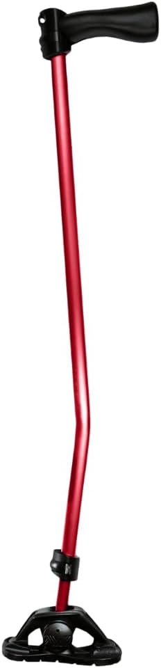 Dynamo Swing Cane – Walking Cane, Lightweight, Heavy Duty, Articulating Tip, All-Terrain, Adjustable, Super Soft Ergonomic Grip, for Seniors & Adults, Multi-Color (Racing Red)