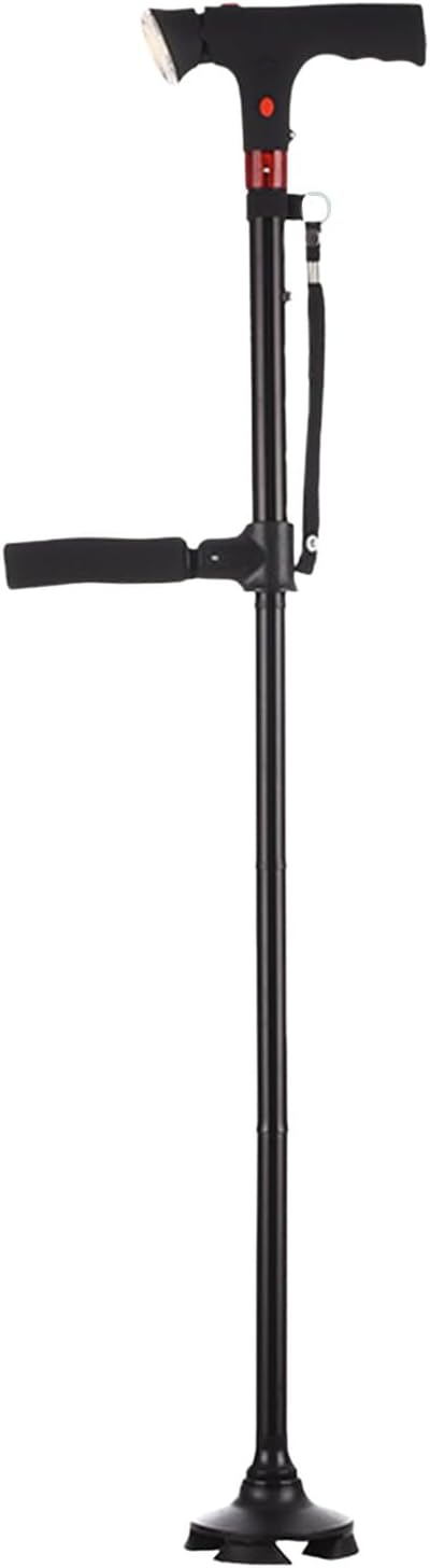 Canes for Women with Alarm & LED Light, Folding Canes for Women Adjustable and Lightweight, Self Standing Walking Canes for Seniors & Adults, Portable Mobility Aid