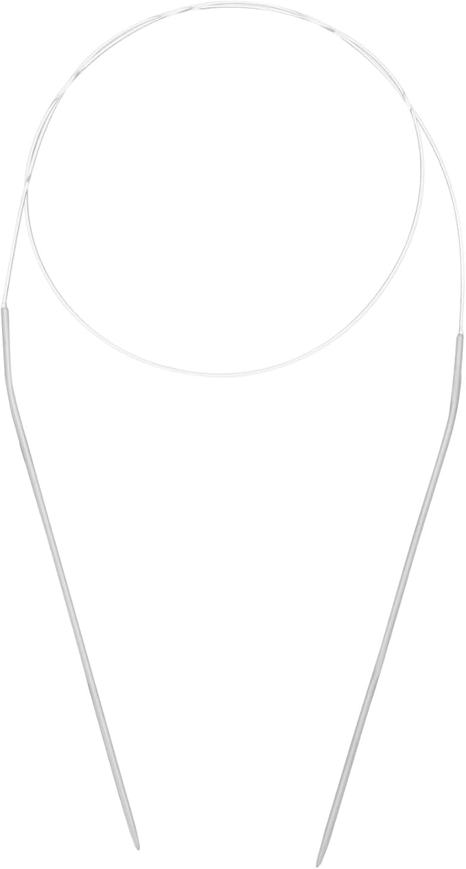 uxcell Aluminum Circular Knitting Needle US Size 32 Inch (80cm) Length Size US 0 (2mm) Round Knitting Needle for Handmade Projects DIY Knitting