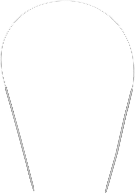 uxcell Aluminum Circular Knitting Needle 16 Inch (40cm) Length Size US 0 (2mm) Round Knitting Needle for Handmade Projects DIY Knitting