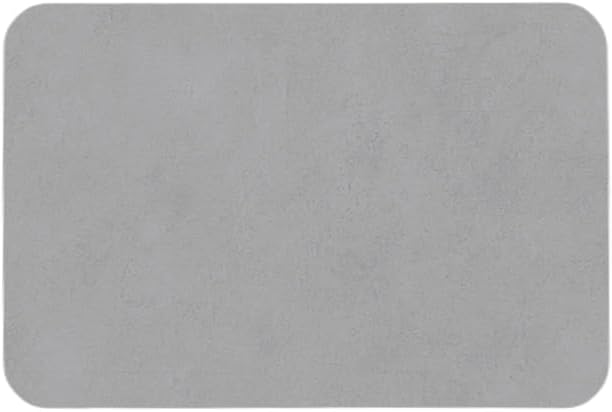 Bathroom Mat Quick Dry, Bathroom Rugs Non Slip Washable Thin Absorbent Bath Mat Fits Under Door Bathroom Floor Mat Perfect for Bath, Shower, or Sink 20"x30" Light Grey