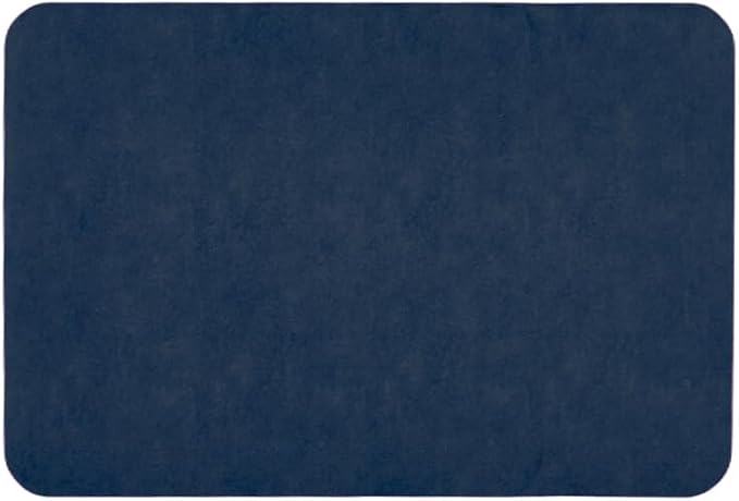 Bathroom Mat Quick Dry, Bathroom Rugs Non Slip Washable Thin Absorbent Bath Mat Fits Under Door Bathroom Floor Mat Perfect for Bath, Shower, or Sink 24"x36" Navy Blue