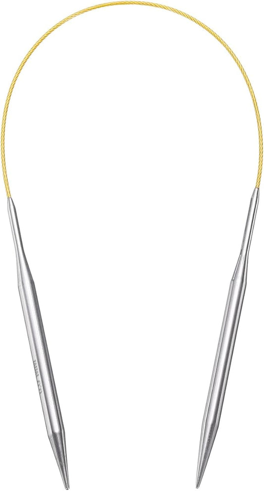 uxcell Size US 10 (6mm) Knitting Needles Circular Needle 16 Inch(40cm) Round Metal Stainless Steel Needle for Handmade Projects DIY Knitting
