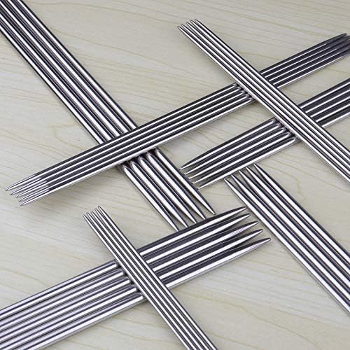 Coopay 55pcs Double Pointed Knitting Needles Set, 2.0mm-6.5mm, Sock Knitting Needles, 20cm Metal DPN Shorties Knitting Needle for Socks Gloves Hats, Double Pointed Needles with Knitting Needle Gauge