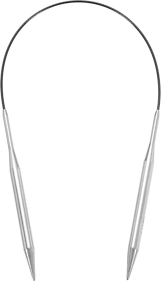 uxcell Size US 10.25 (6.5mm) Knitting Needles Circular Needle 16 Inch(40cm) Round Metal Stainless Steel Needle for Handmade Projects DIY Knitting Black