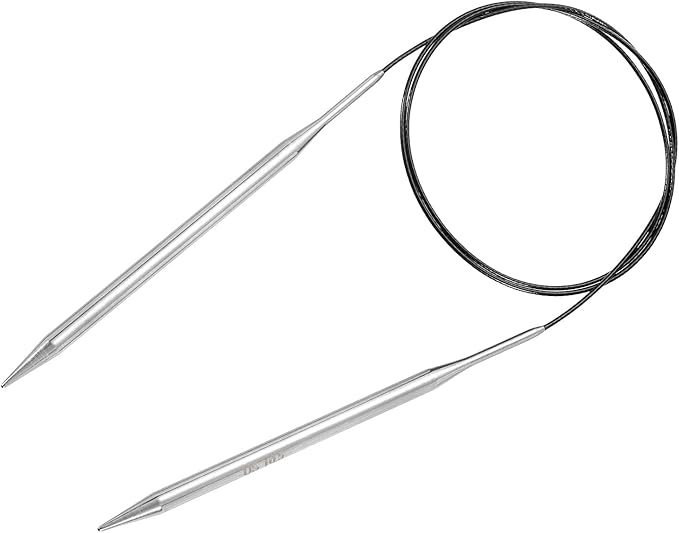 uxcell Size US 10.25 (6.5mm) Knitting Needles Circular Needle 40 Inch(100cm) Round Metal Stainless Steel Needle for Handmade Projects DIY Knitting Black
