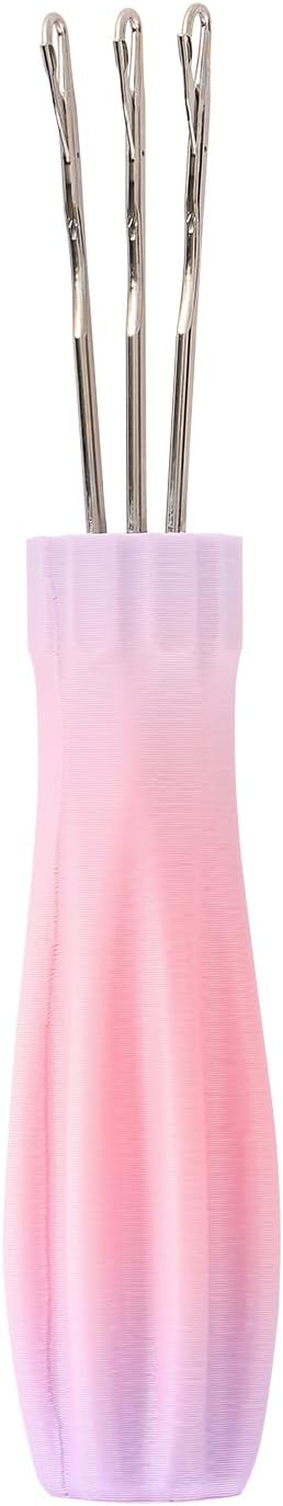 RSRIHE 3 Latch Hook Cord Knitting Tool, Cordy Icord Maker Tool, Crochet Tool for Binding-Off or Edging on Knitting Projects,Crochet Hook with Latch-Hook,Efficient Knitting Hook Weaving Tool (Purple)