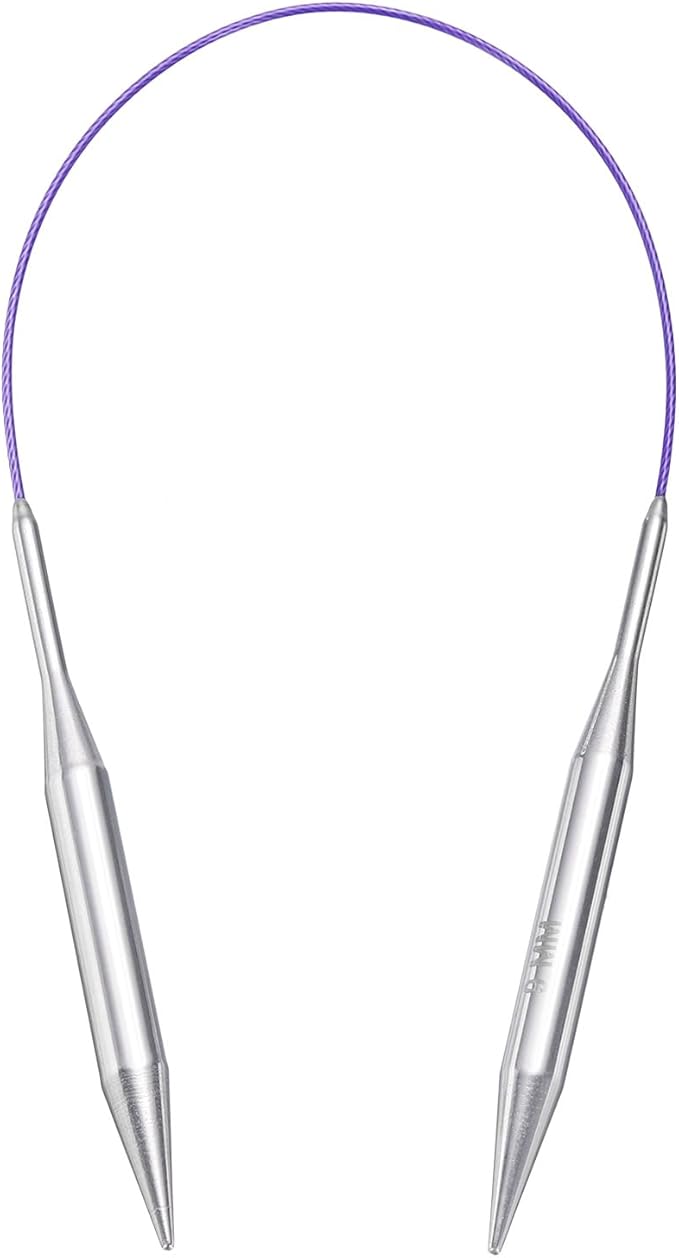 uxcell Size US 13 (9mm) Knitting Needles Circular Needle 16 Inch(40cm) Round Metal Stainless Steel Needle for Handmade Projects DIY Knitting