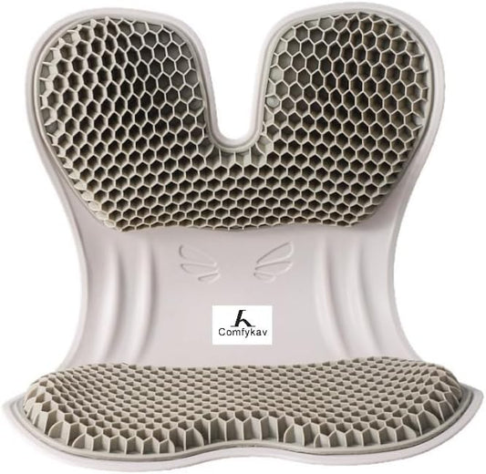 Ventilated Lumbar Support Cushion - Ergonomic Design for Back Pain Relief and Long-Term Sitting Ideal for Office, Car Driving, School, or Home Use