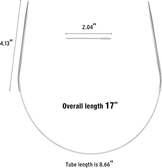 16 Inch Circular Knitting Needles Set, Stainless Steel Round Knitting Needles,11 Pack Sizes 1.5-5mm Metal Circle Knit Needle with Magic Loop for Socks, Knit Tools Set for Beginners