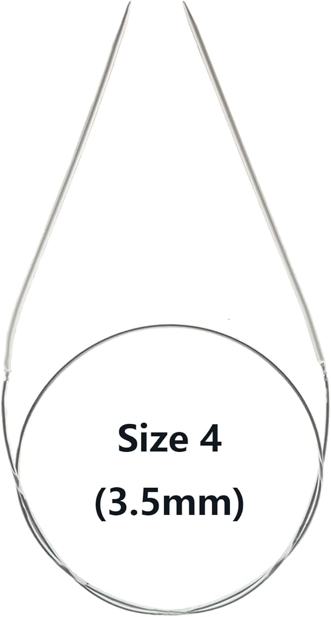 Circular Knitting Needles,32 Inch (80cm) Length Premium Aluminum Round Knitting Needles for Handmade Knitting DIY Size US 4(3.5mm)