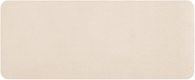 Bathroom Mat Quick Dry, Bathroom Rugs Non Slip Washable Thin Absorbent Bath Mat Fits Under Door Bathroom Floor Mat Perfect for Bath, Shower, or Sink 24"x60" Beige