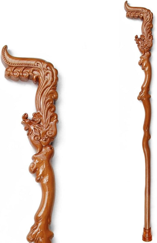 Wooden Walking Canes for Men and Women, Natural Rosewood Walking Sticks for Senior Support, Up to 500 Lbs Walking Stick, Heavy-Duty Walking Cane for Men, Suitable for Gift Giving