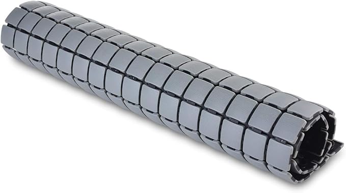 Extra Long Shower Stall Mat Non Slip Bathtub Bath Mats with Suction Cups and Drain Holes- 34 X 15.4 Inch (Gray)