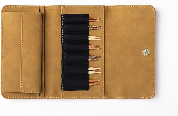 Knit Picks Options Wood Short Interchangeable Knitting Needle Set with Case and Stitch Markers (Claudette Short)