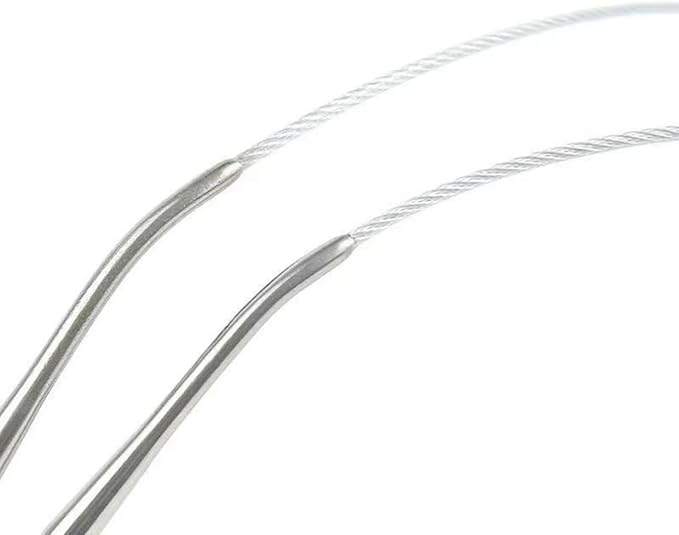 Aolfior Stainless Steel Circular Knitting Needles Size 13 16 Inch 9 mm Set Round Metal (Silver, 16 inch-13-(9mm)) Suitable for Beginners and Experienced Knitters Alike.