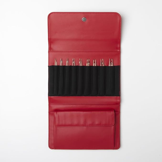 Knit Picks Options Wood Interchangeable Knitting Needle Set with Case and Stitch Markers (Peppermint Twist)